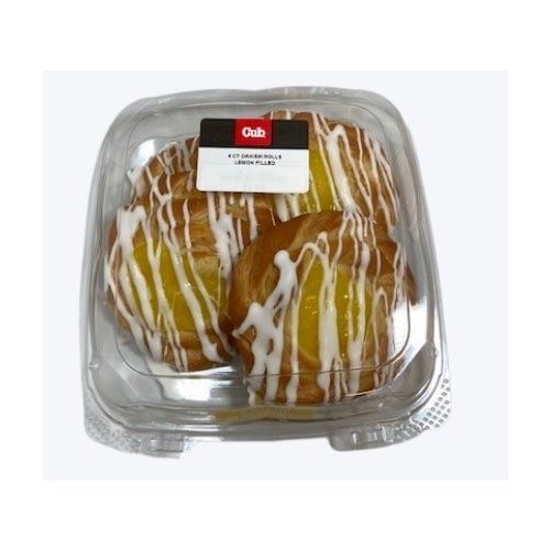 Cub Bakery Lemon Filled Danish Rolls, 4 Count