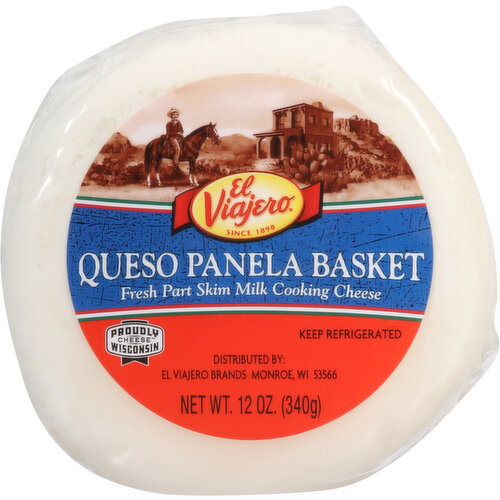 El Viajero Fresh Part Skim Milk Queso Panela Basket Cheese