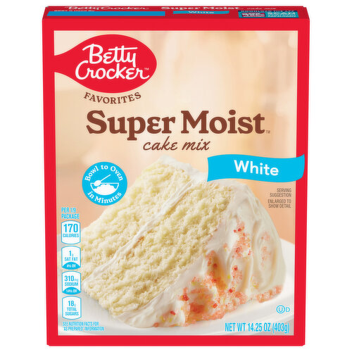 Betty Crocker Super Moist Cake Mix, White