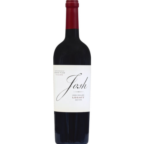 My father's name was Joseph, but his friends just called him Josh. My dad left me a valuable gift, his core values. It is his legacy and those values that guide the way I try to live my life. Like a lot of sons and daughters, I wish I could go back and say thank you a few more times. I made Josh Cellars Legacy, a red blend from my favorite California grape varieties and vineyards, as a celebration of great dads everywhere. It's big and vibrant but always approachable, kind of like Dad. What better way to honor his legacy, than to share it with you - Joseph Carr, Founder. Alc. 13.9% by vol. www.joshcellars.com. Blended & bottled by Joseph Carr, Healdsburg, CA.