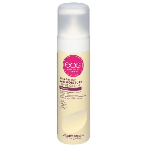 EOS Shea Better Shave Cream, 24h Moisture, Vanilla Bliss