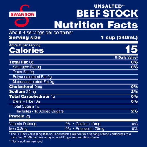 Swanson® 100% Natural Unsalted Beef Stock