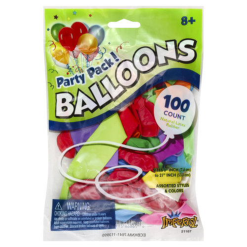 Imperial Balloons, Assorted Styles & Colors, Party Pack!