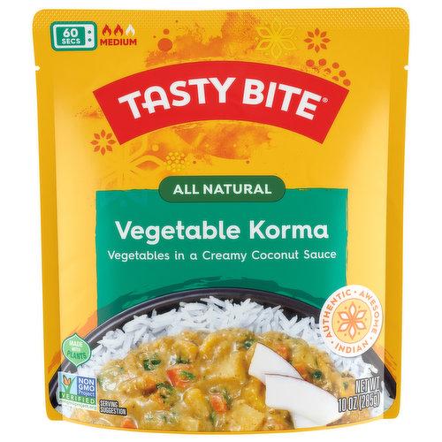 Tasty Bite Vegetable Korma, All Natural, Indian, Medium