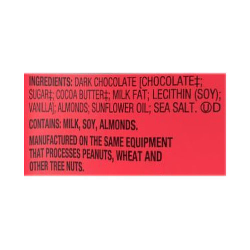  barkTHINS Dark Chocolate, Almond and Sea Salt Snacking  Chocolate Bag, 4.7 oz : Baby Food : Grocery & Gourmet Food