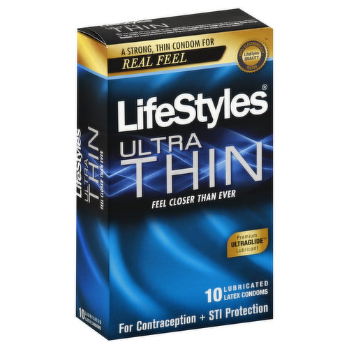 LifeStyles Condoms, Latex, Lubricated, Ultra Thin