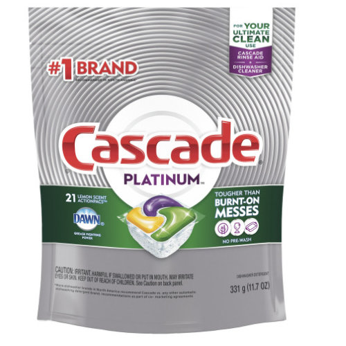 Cascade Platnium Action Packs Dishwasher Detergent Lemon