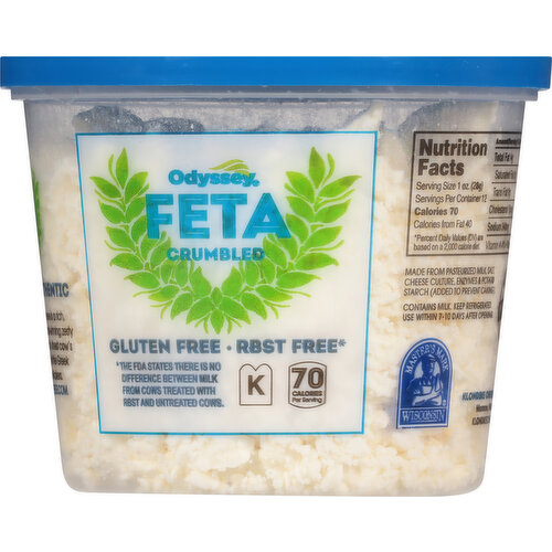 Odyssey Feta, Traditional, Crumbled
