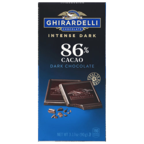Ghirardelli Dark Chocolate, Intense, 86% Cacao