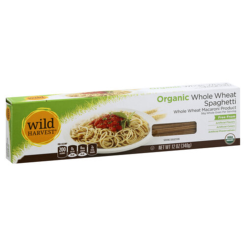 Wild Harvest Spaghetti, Organic, Whole Wheat