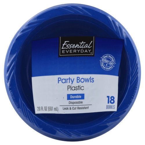 Essential Everyday Bowls, Party, Plastic, 20 fl oz