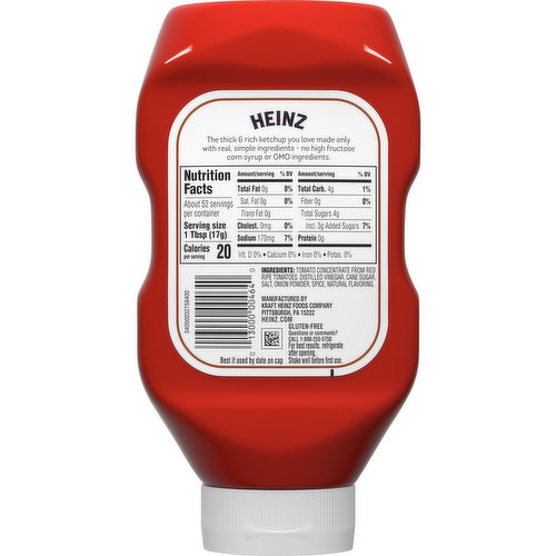 Heinz Simply Tomato Ketchup with No Artificial Sweeteners