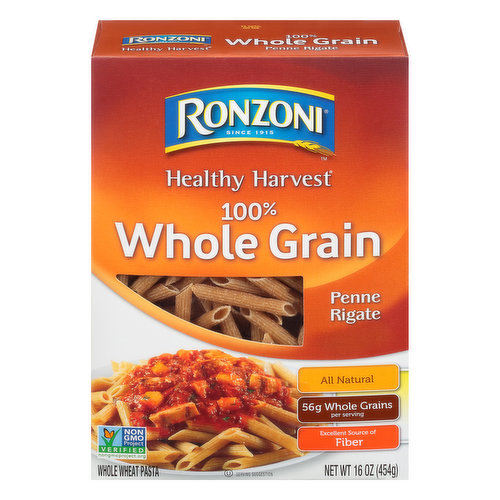 Ronzoni Penne Rigate, 100% Whole Grain