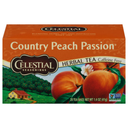 Celestial Seasonings Country Peach Passion Herbal Tea - 20 bags, 1.4 oz box