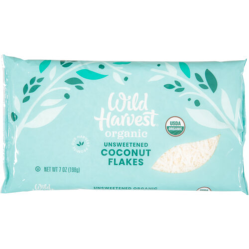 Wild Harvest Coconut Flakes, Organic, Unsweetened
