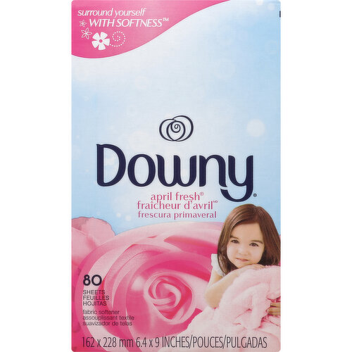 Surround yourself with softness. www.downy.com Questions? Information? Call toll-free (in US and Canada): 800-688 SOFT (7638). Box made from 100% recycled paper (35% post-consumer). Fabricated in USA.