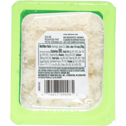 Athenos Reduced Fat Crumbled Traditional Feta Cheese