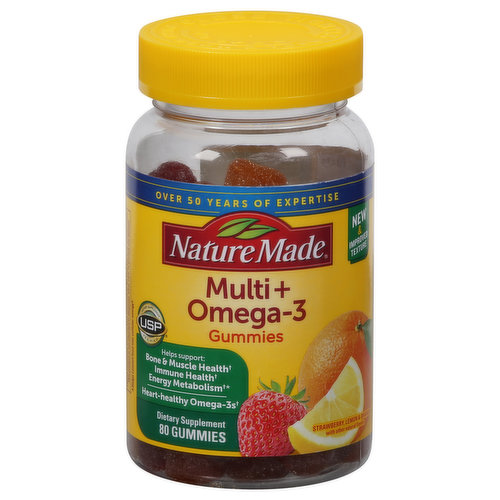 Nature Made Multi + Omega-3, Strawberry, Lemon & Orange