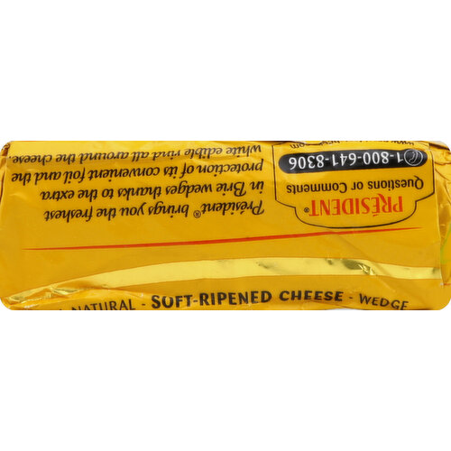 President Cheese, Soft-Ripened, Brie, Wedge