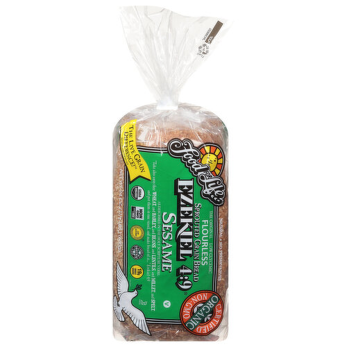 Food for Life Ezekiel 4:9 Bread, Sesame, Sprouted Grain, Flourless