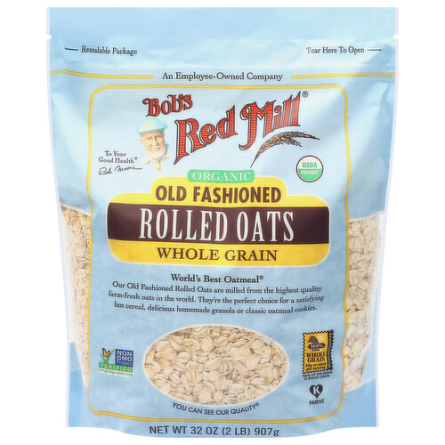 Bob's Red Mill Rolled Oats, Organic, Whole Grain, Old Fashioned