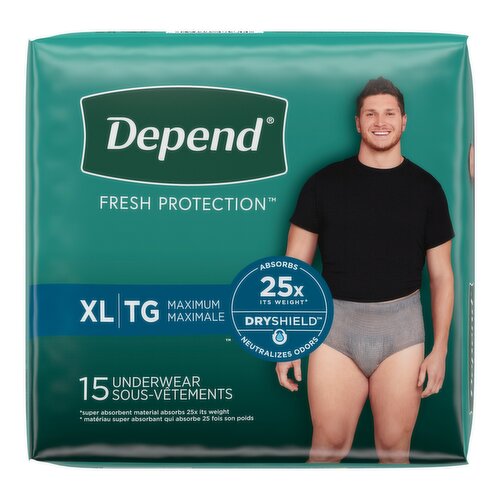 Maximum Absorbency Incontinence Underwear, Size L