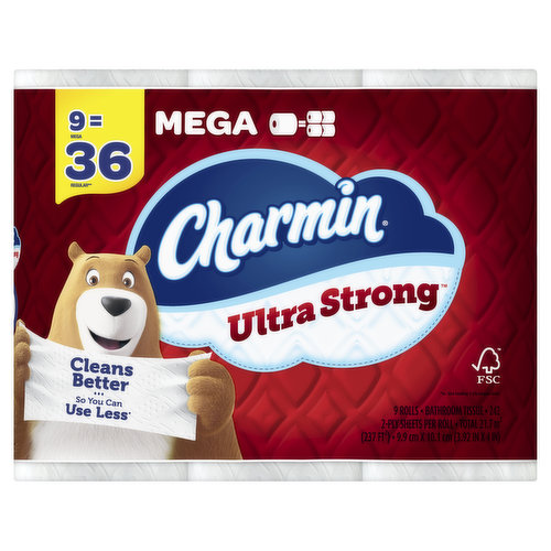 Charmin Ultra Strong Charmin Ultra Strong Toilet Paper 9 Mega Rolls