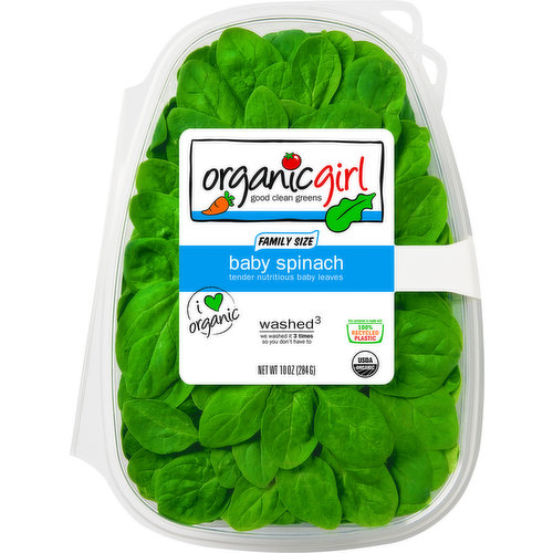 Organicgirl Baby Spinach, Family Size