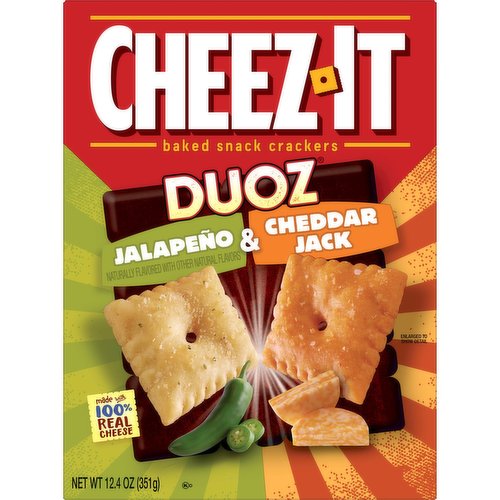 Cheez-It Duoz Crackers, Jalapeno Cheddar Jack