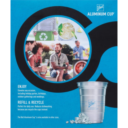  Ball Aluminum Cup Recyclable Party Cups, 12 oz. Cup