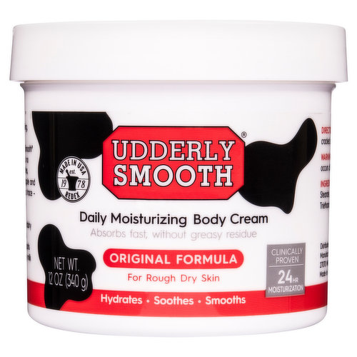 Udderly Smooth Body Cream, Daily Moisturizing, Original Formula