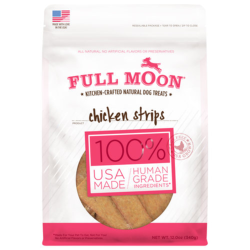 Full Moon Dog Treats, Chicken Strips