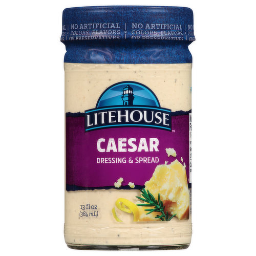 Gluten free. Real ingredients. Because taste matters. Toss, spread & more endless options at. 100% employee owned crafted with care. No high fructose corn syrup. Customer satisfaction. Guaranteed by: Litehouse, Inc. Sandpoint Idaho 83864. Litehousefoods.com. Dip, spread & more. Endless options at litehousefoods.com.