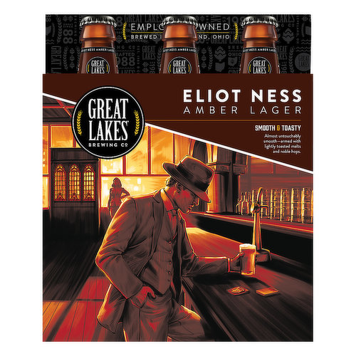 Great Lakes Beer, Amber Lager, Eliot Ness, 6 Pack