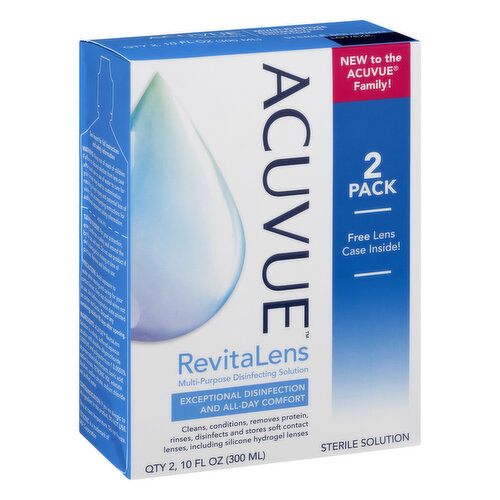 Acuvue Sterile Solution, RevitaLens, 2 Pack