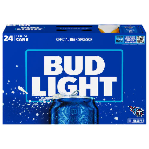 Bud Light 12oz Beer Can Tennessee Titans Empty Can