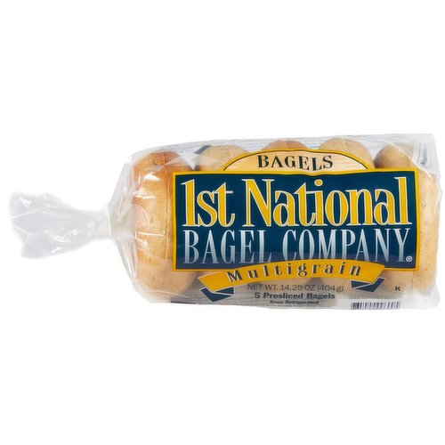 1st National Bagel Company Bagels Multigrain Bagels, 5 Count