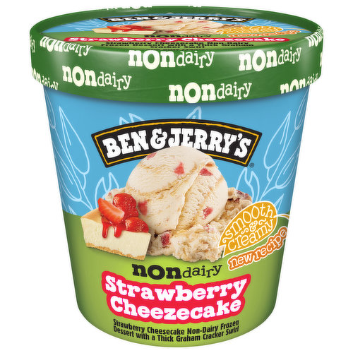 Ben & Jerry's Frozen Dessert, Non Dairy, Strawberry Cheezecake