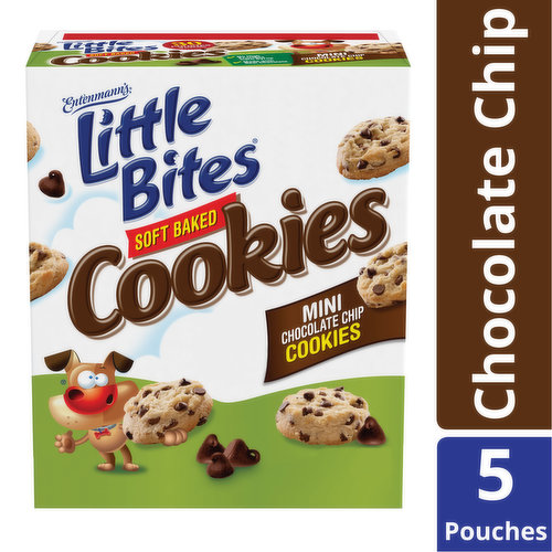 Entenmann’s Little Bites Soft Baked Mini Chocolate Chip Cookies are made with Real Chocolate, No High Fructose Corn Syrup and 0g Trans Fat.
