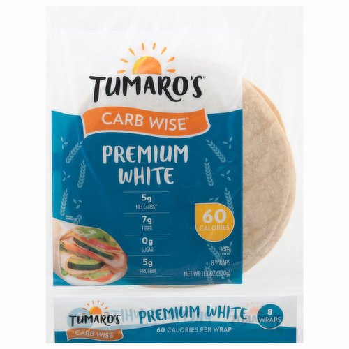 Tumaro's Carb Wise Wraps, Premium White