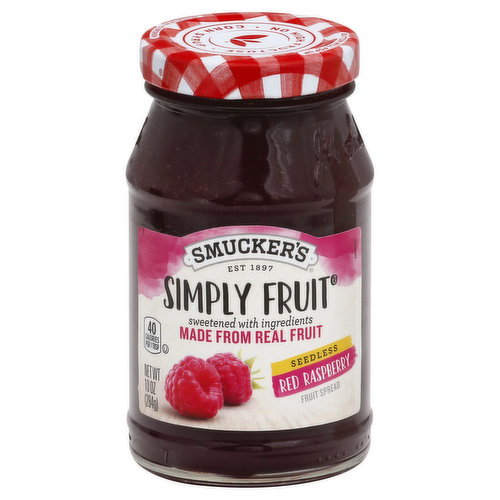 Smucker's Fruit Spread, Red Raspberry, Seedless