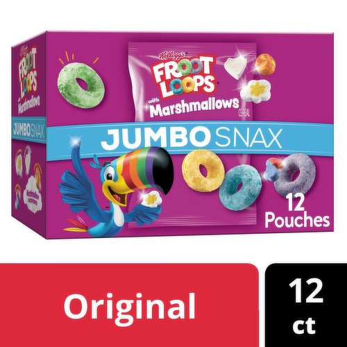 Froot Loops Cereal Snacks, Original with Marshmallows, Family Size