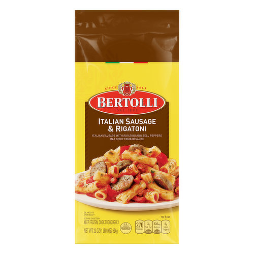 Bertolli Italian Sausage & Rigatoni with Bell Peppers, Spicy Tomato Sauce Frozen Meal