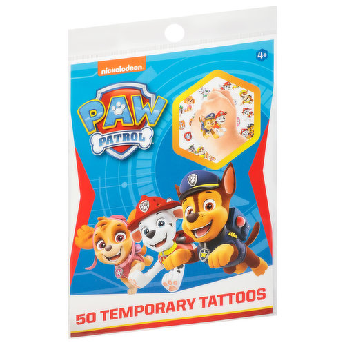 Nickelodeon Paw Patrol Tattoos, Temporary