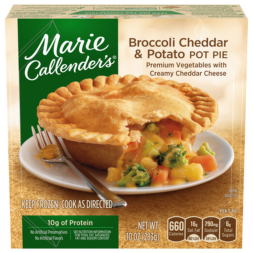 Marie Callender's Broccoli Cheddar and Potato Pot Pie, Frozen Meal