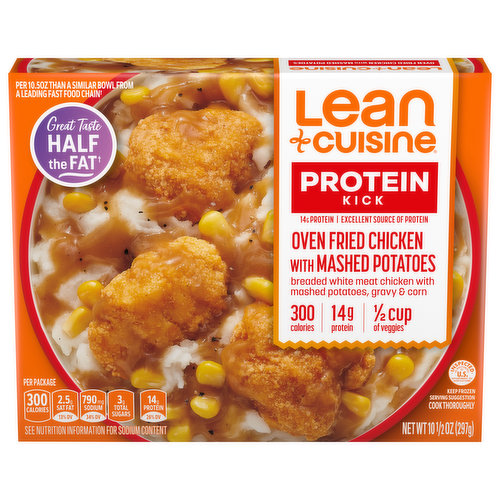 Lean Cuisine Protein Kick Oven Fried Chicken, with Mashed Potatoes
