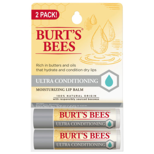 Burt's Bees Lip Balm, Moisturizing, Ultra Conditioning