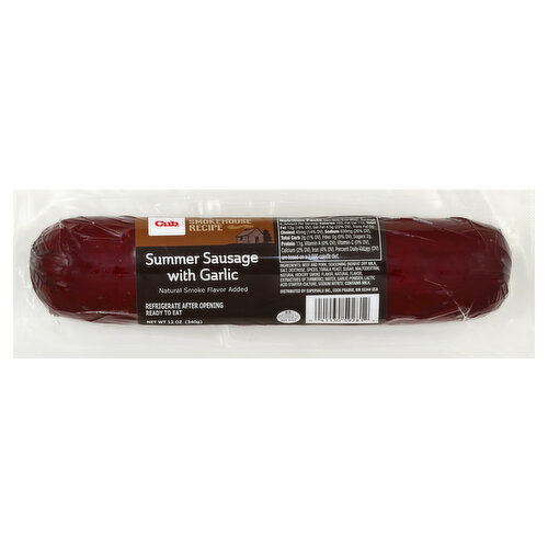 Cub Summer Sausage, with Garlic, Smokehouse Recipe