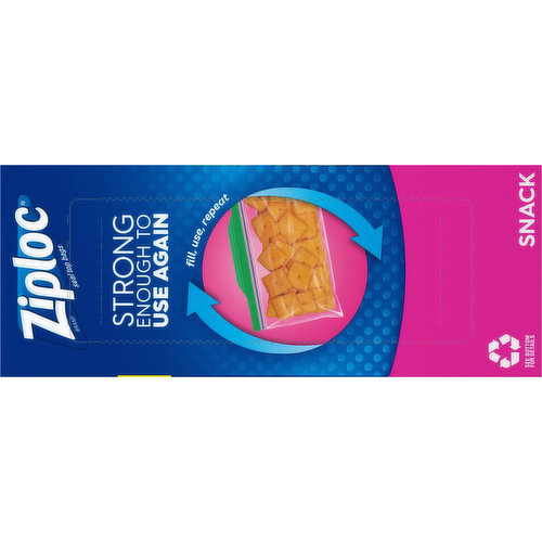 Ziploc Seal Top Bags, Snack - 90 bags