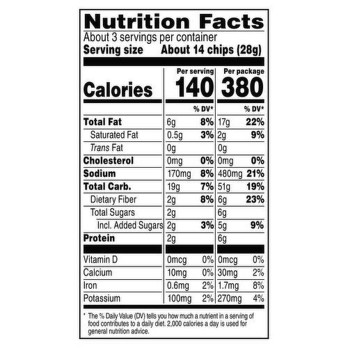 sun chips ingredient label